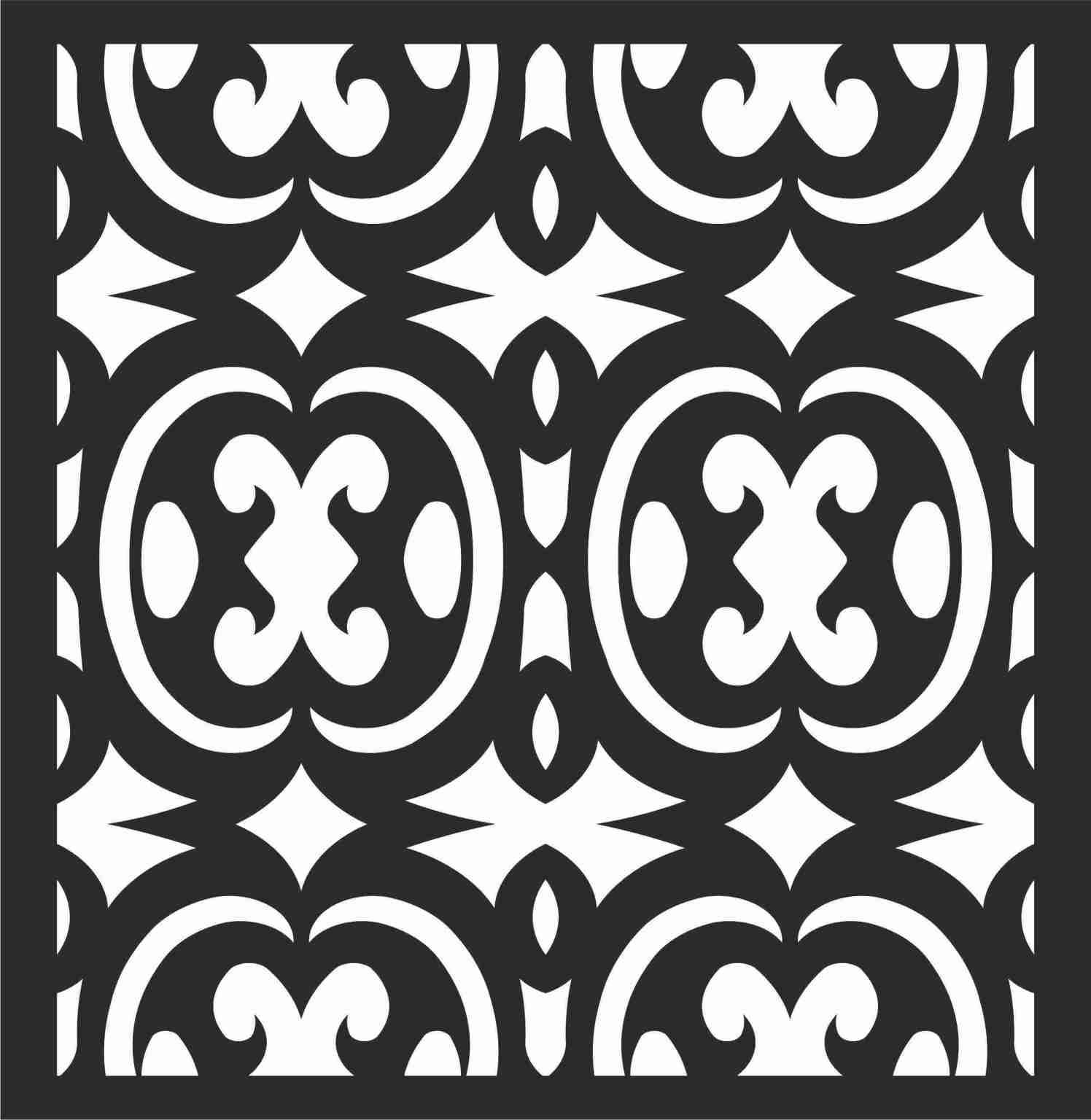 Decorative Screen Patterns For Laser Cutting 112 Free DXF File