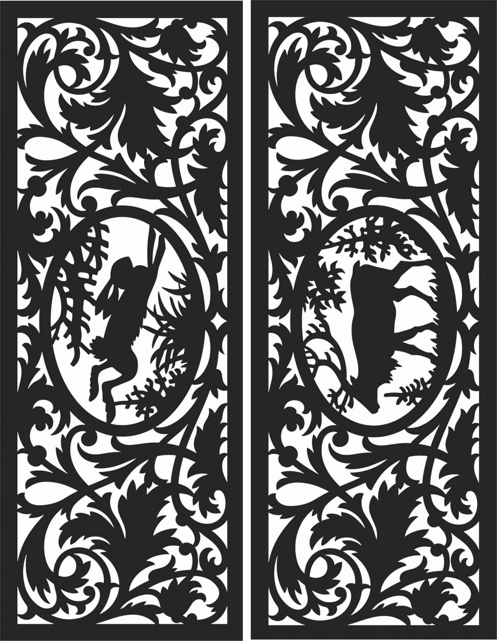 Decorative Screen Patterns For Laser Cutting 119 Free DXF File
