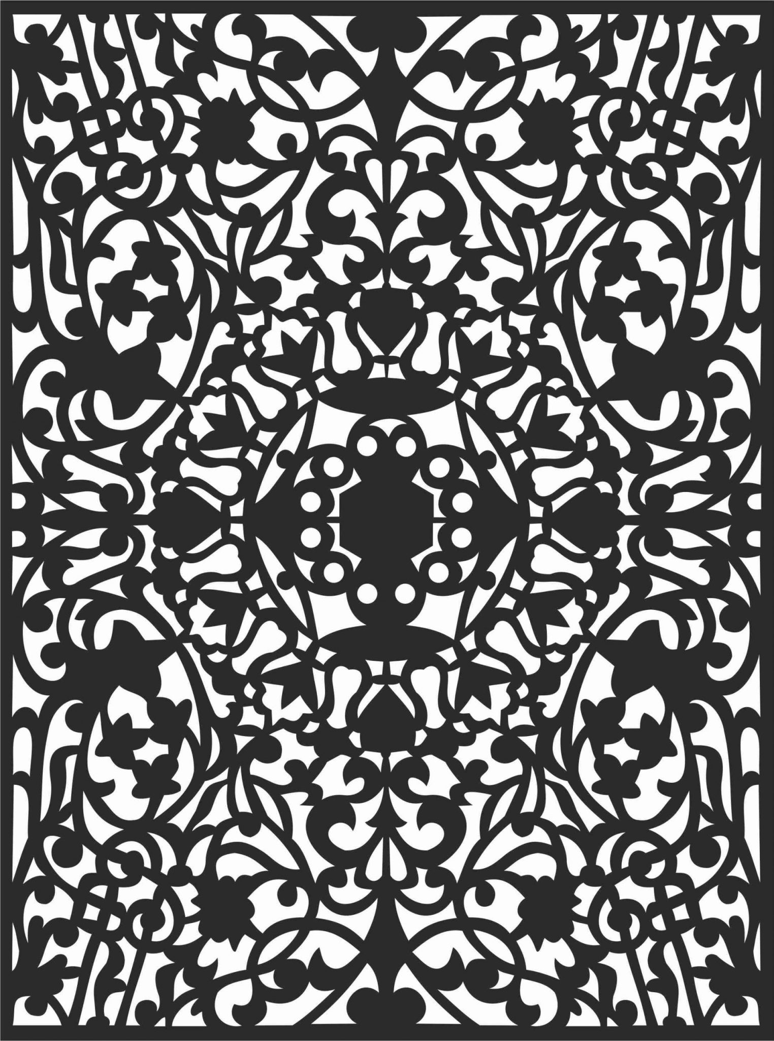 Decorative Screen Patterns For Laser Cutting 124 Free DXF File