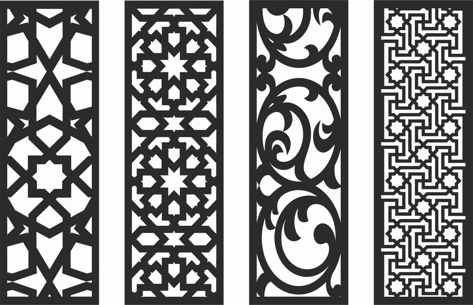 Decorative Screen Patterns For Laser Cutting 129 Free DXF File