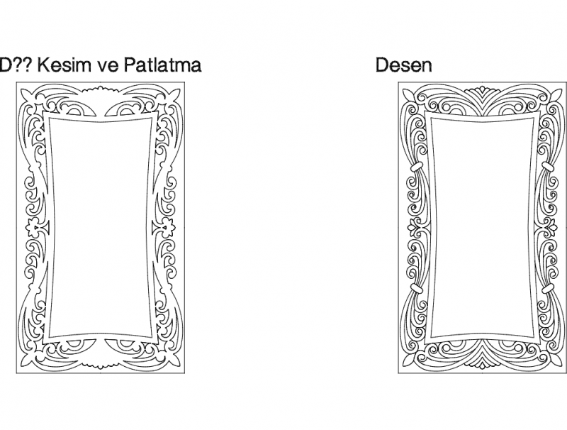 Dekor Ayna Free DXF File