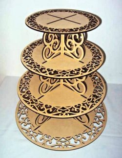 Display Shelves With Four Circle Circle Products For Laser Cut Cnc Free DXF File