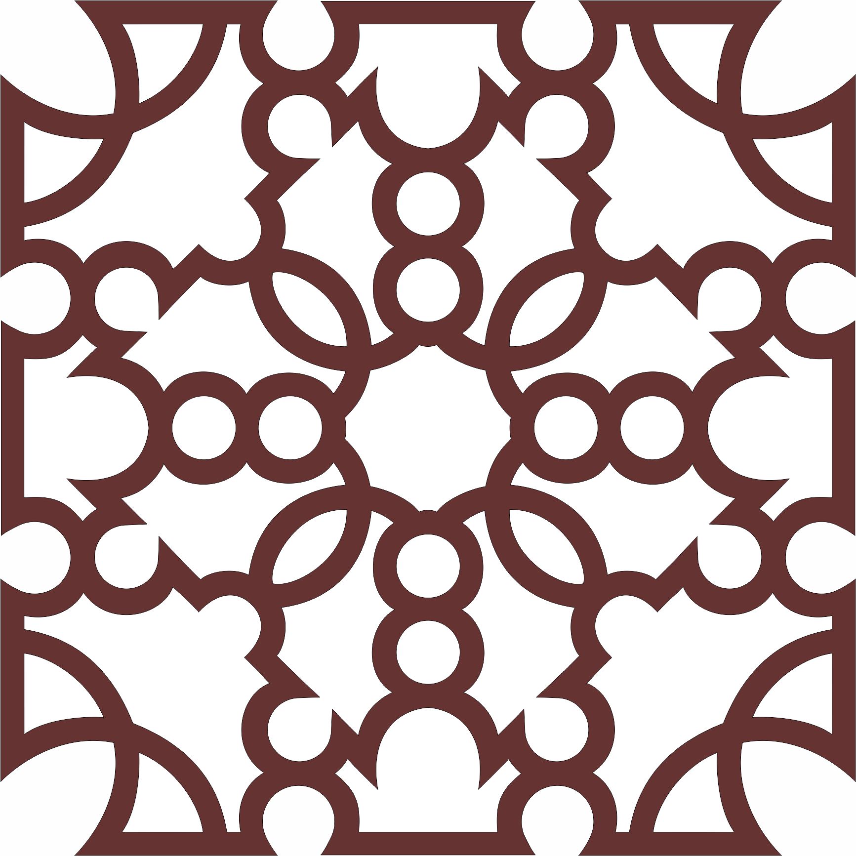 Divider Seamless Jali Pattern For Laser Cutting Free DXF File