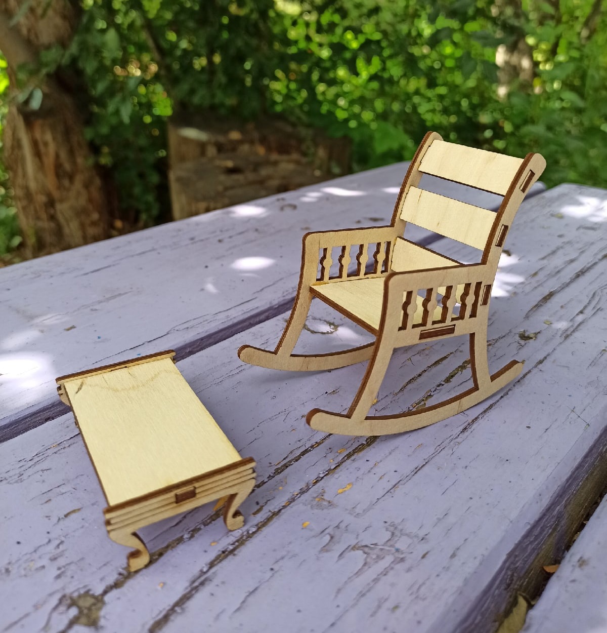 Doll House Wooden Furniture For Laser Cut Free DXF File