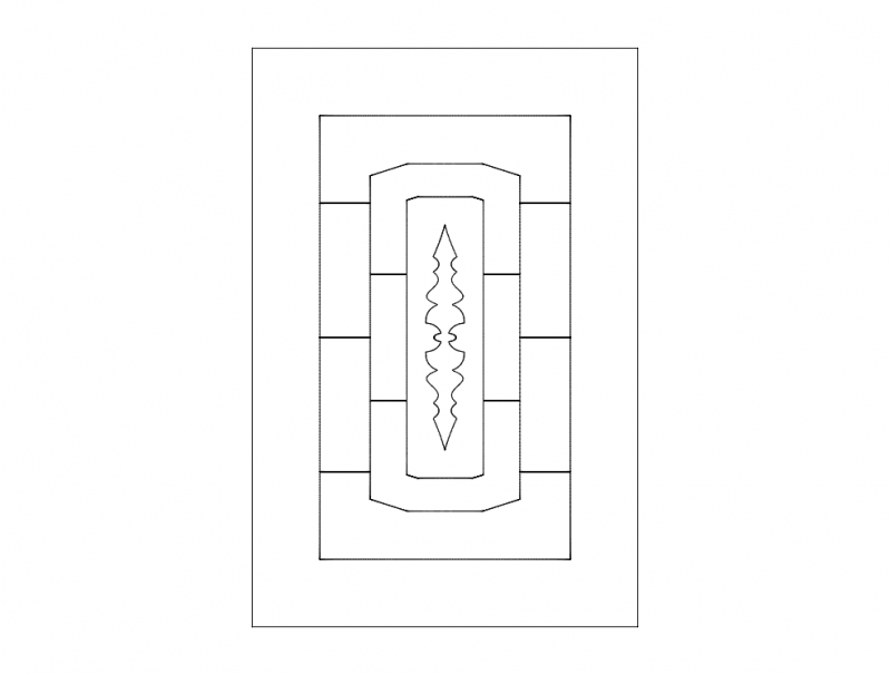 Door Pattern Elegant Free DXF File