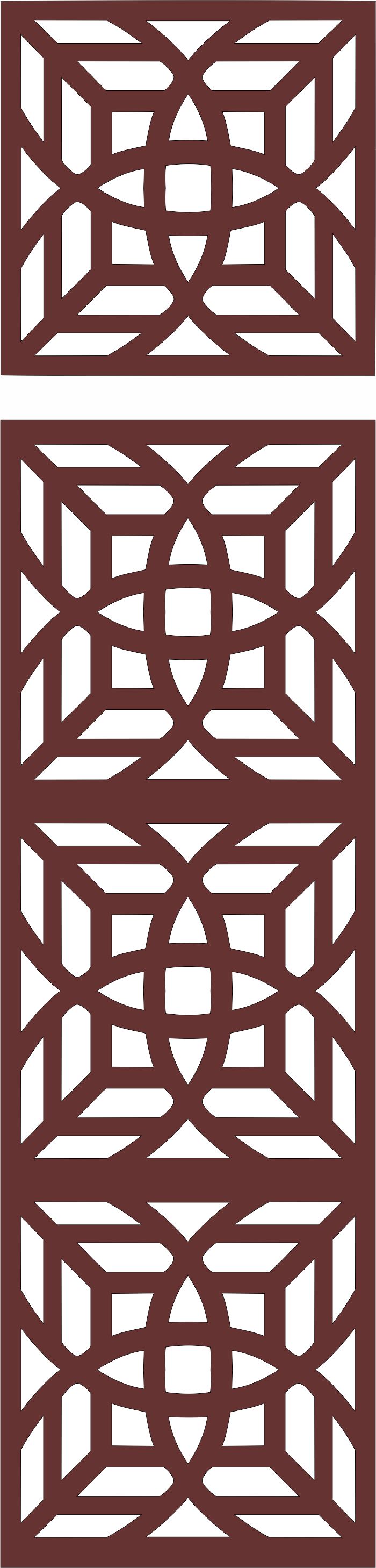 Drawing Room Grill Seamless Design For Laser Cutting Free DXF File