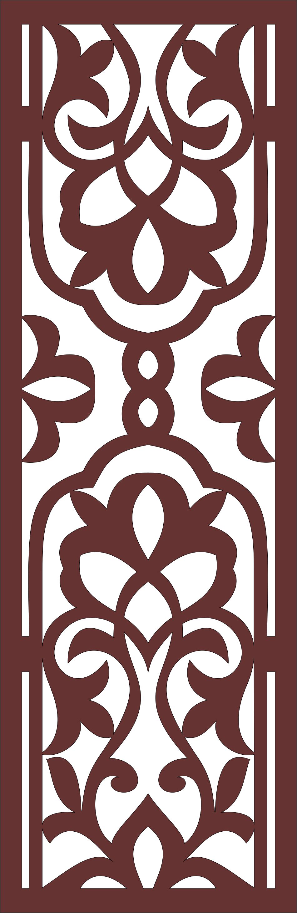 Drawing Room Screen Seamless Pattern Cnc Laser Cutting Free DXF File