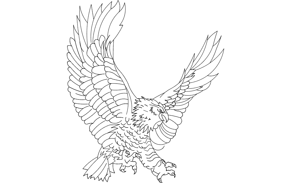 Eagle Attack Free DXF File