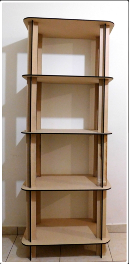 Estante 5 Niveles Wooden Shelf Free DXF File