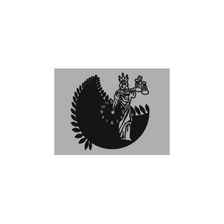 Femida Woman Of Justice Clock Free DXF File