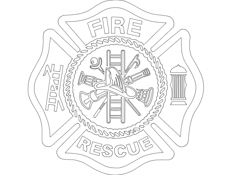 Fire Logo Free DXF File