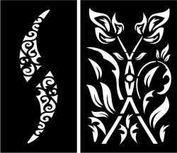 Fire Shaped Partition For Laser Cut Cnc Free DXF File