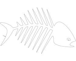 Fish Bones Skelton Free DXF File