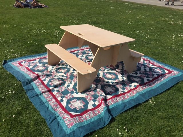 Flat Pack Picnic Table Free DXF File