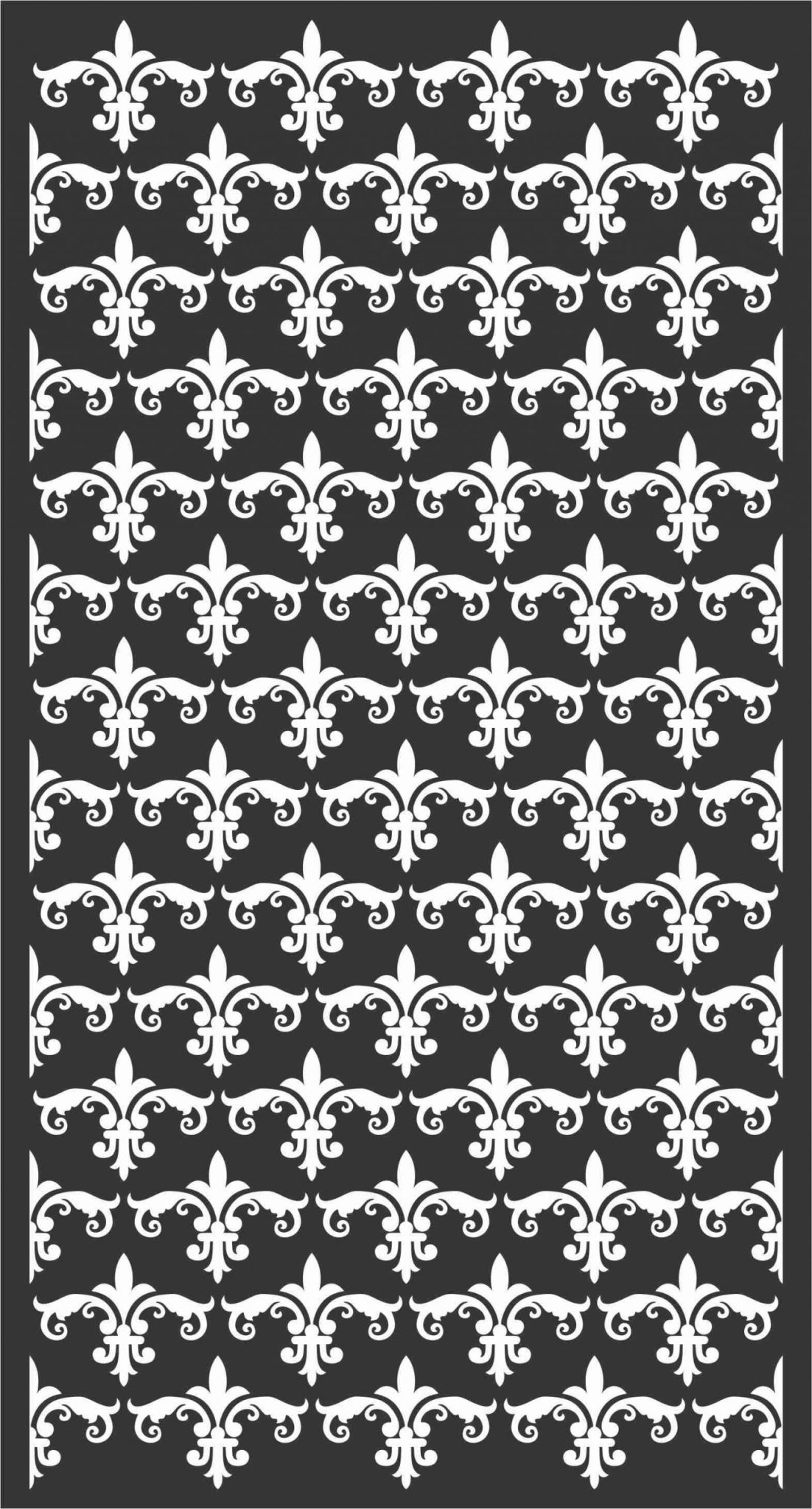 Floral Screen Patterns Design 61 Free DXF File