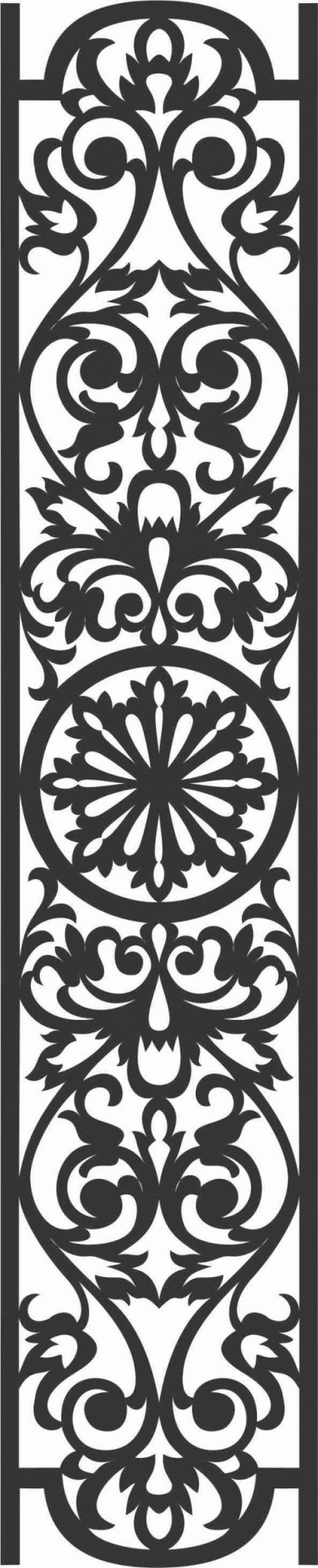 Floral Screen Patterns Design 88 Free DXF File