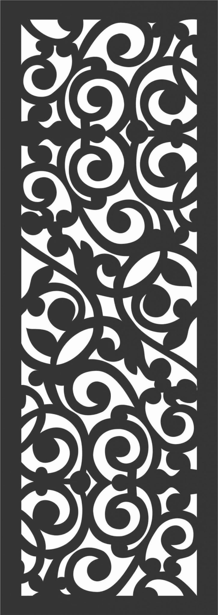 Floral Screen Patterns Design 9 Free DXF File
