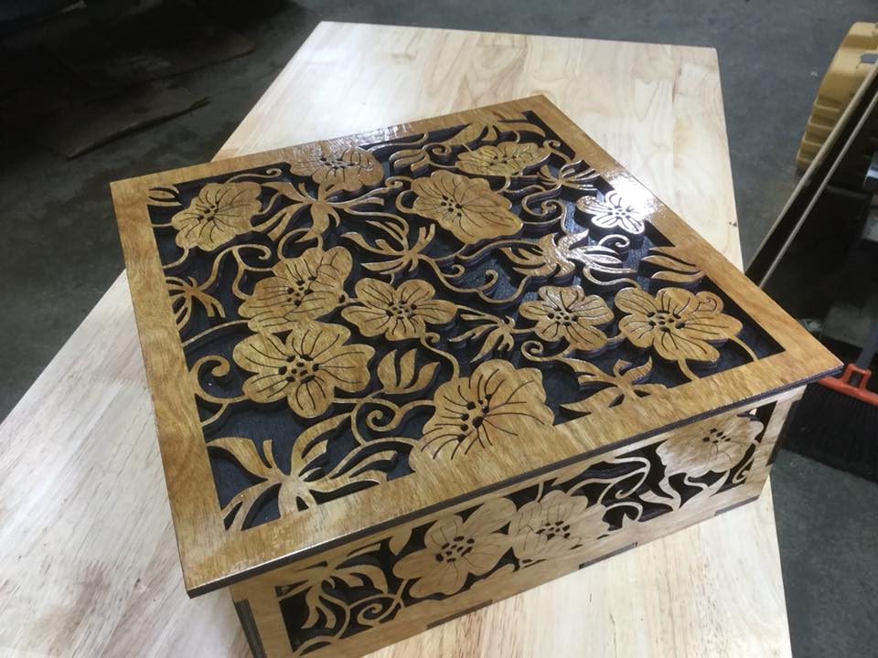 Flower Box 5mm Free DXF File