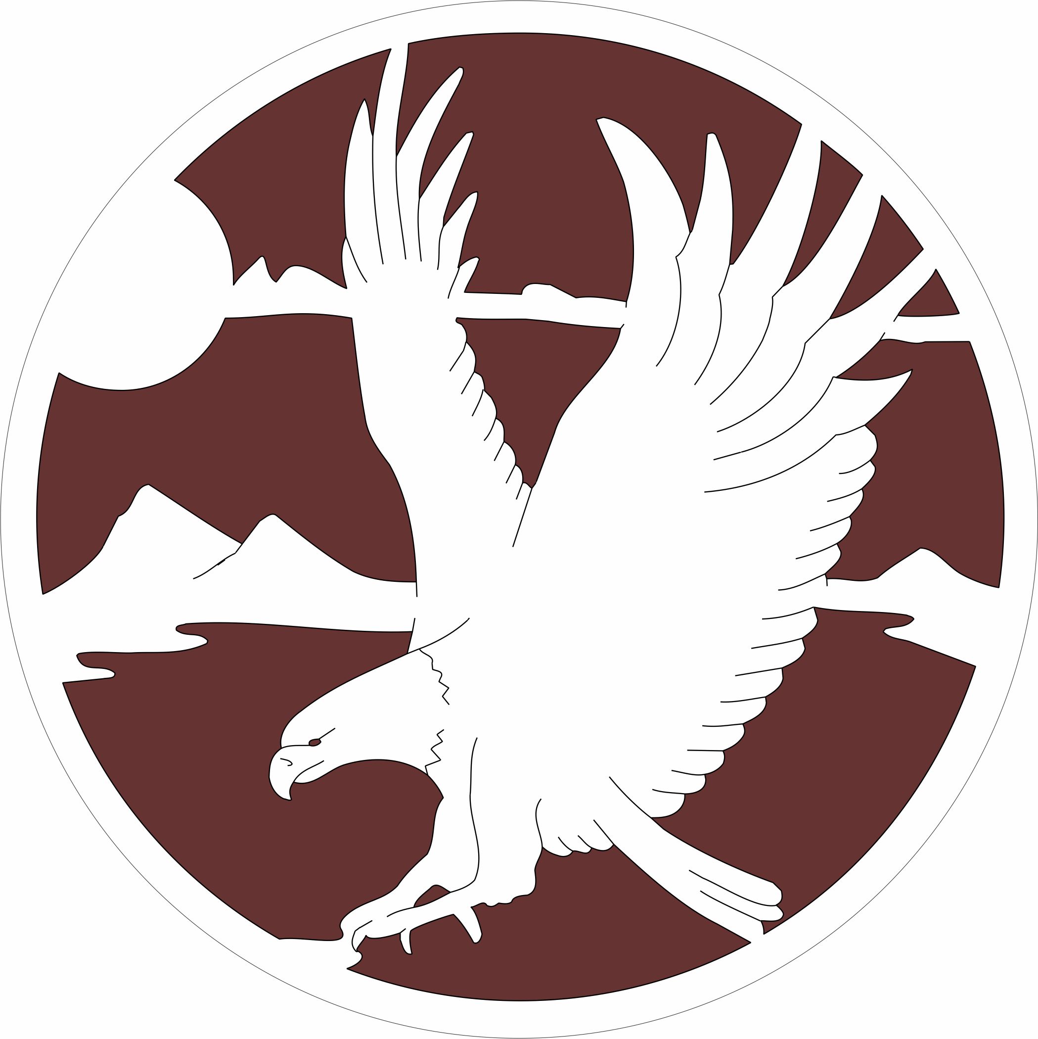 Flying Eagle Circular Design Pattern For Laser Cutting Free DXF File