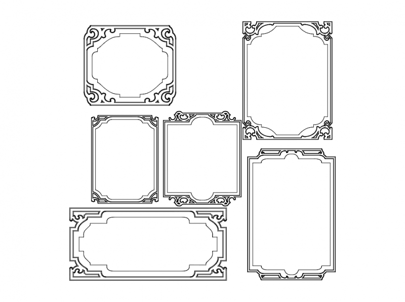 Frames 6 Free DXF File