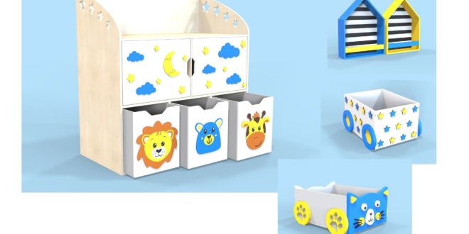Furniture Child Storage Kids Free Vector File