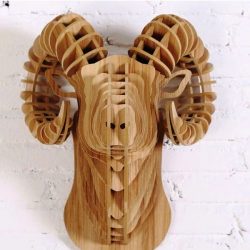 Goat Head Assembly Model For Laser Cut Cnc Free DXF File