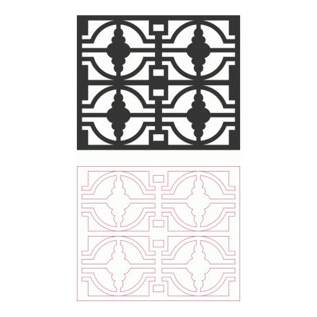 Grille Pattern Designs 122 Free DXF File