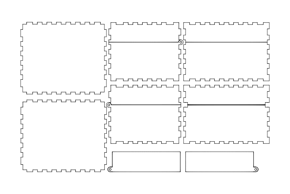Hinged Box Free DXF File