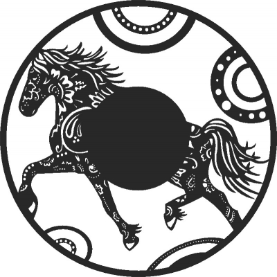 Horse Wall Clock Free Vector File