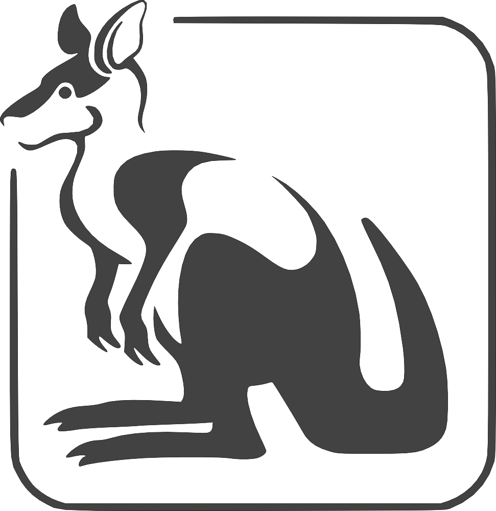 Kangaroo Logo Free DXF File