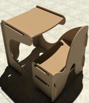 Kids Desk With Chair Study Desk Laser Cut Cnc Router Plans Free Vector File
