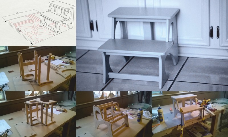 Kids Step Stool Free DXF File