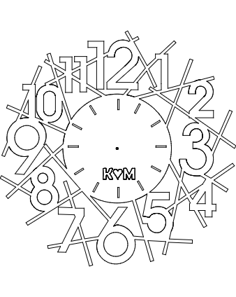 Km Clock Free DXF File