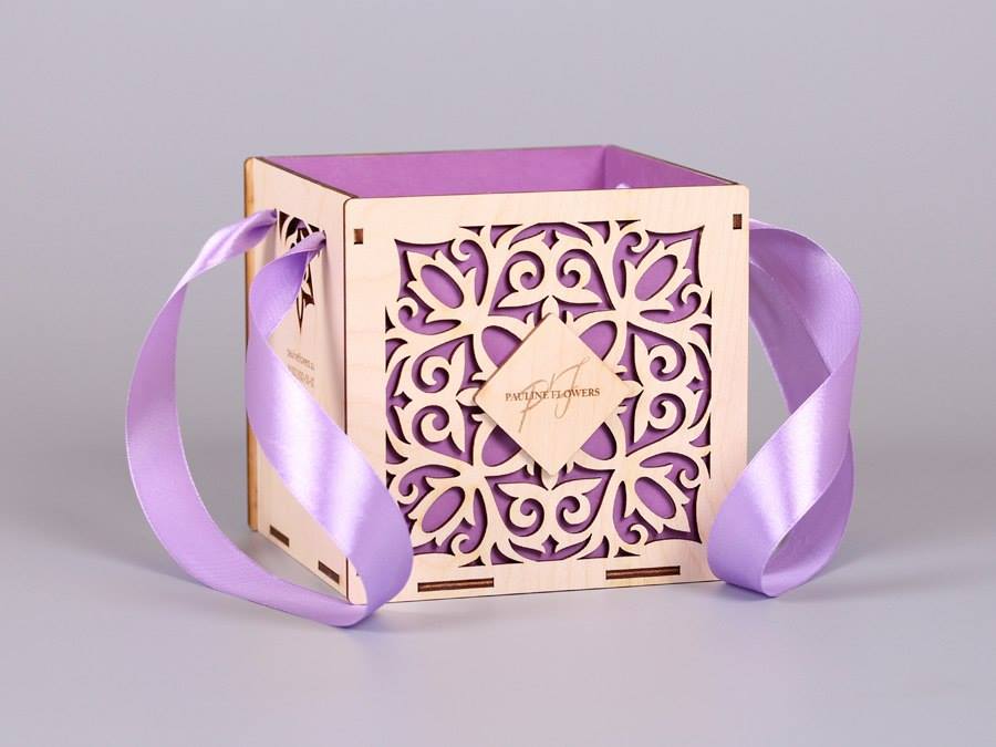 Korobka Pod Tsvety For Laser Cut Free Vector File