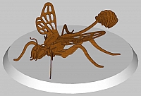 Laser Cut 3d Puzzle Mud Dauber Wasp Ex Template Free DXF File