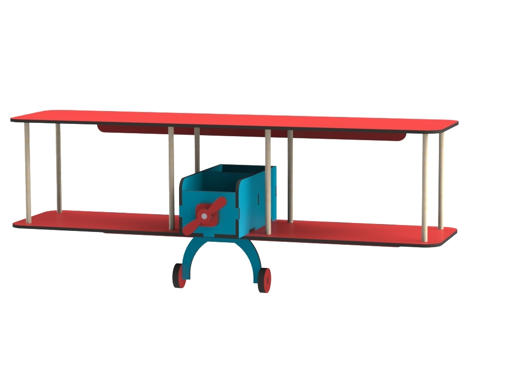 Laser Cut Airplane Shelf Free DXF File