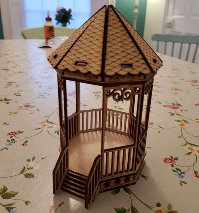 Laser Cut Bandstand Model Free Vector File