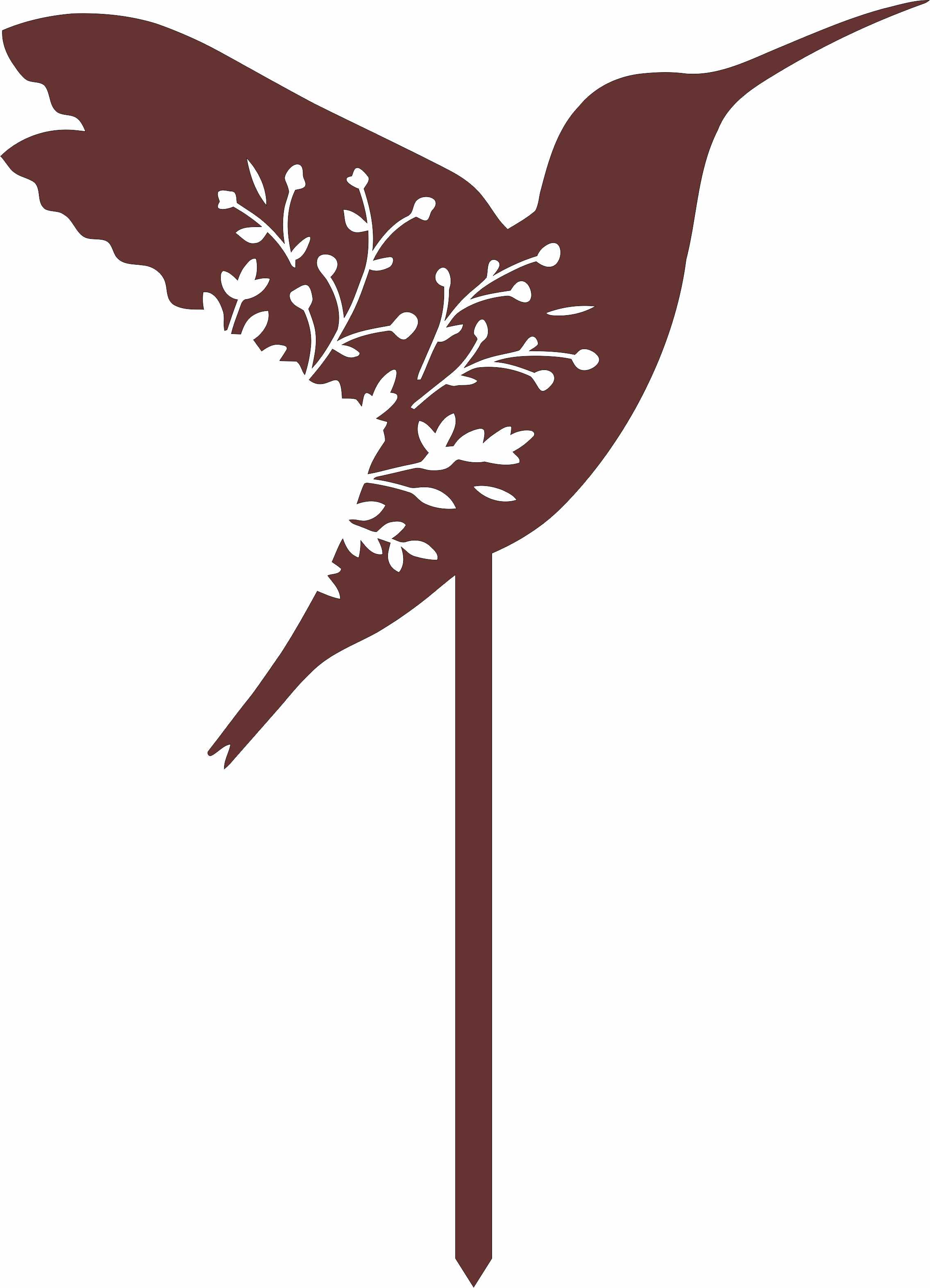 Laser Cut Bird Decorative Topper Free Vector File