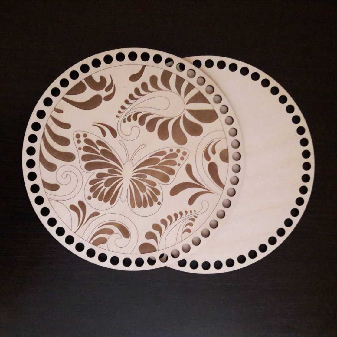 Laser Cut Bottoms For Knitting Butterfly Layout Free Vector File