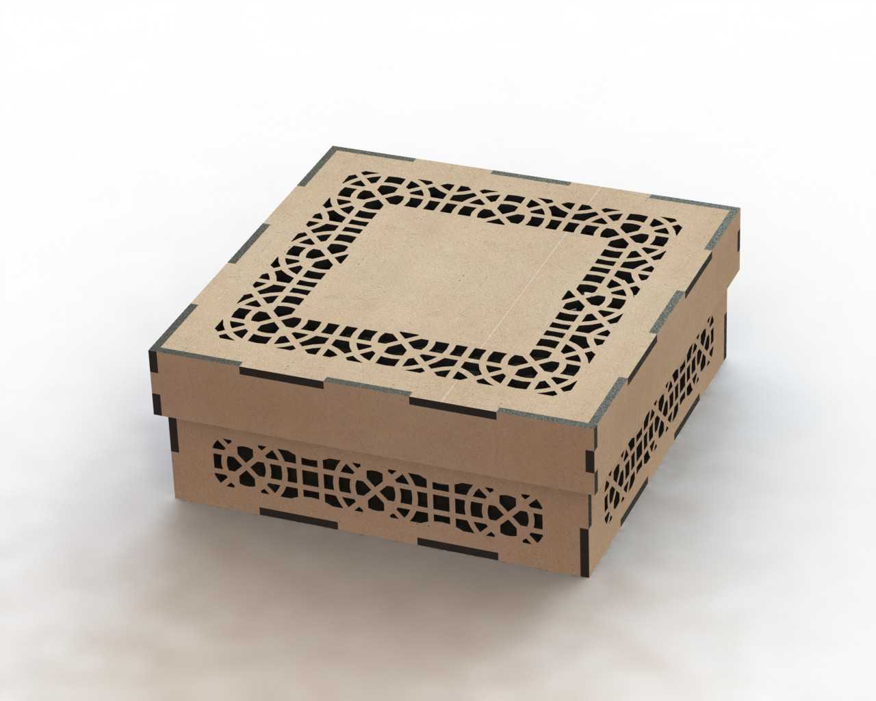 Laser Cut Box Pattern Free DXF File