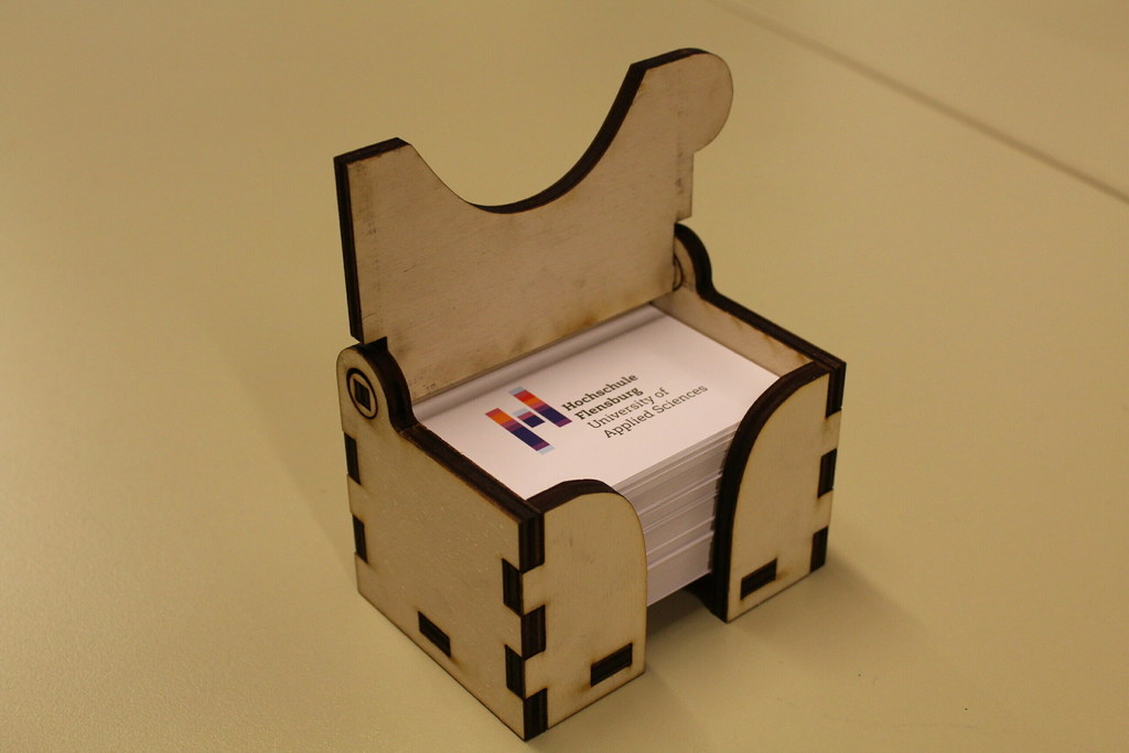 Laser Cut Business Card Box 6mm Free DXF File