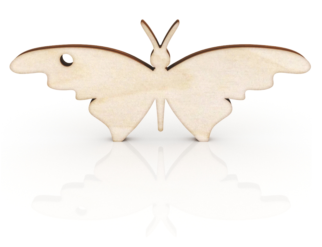 Laser Cut Butterfly Keychain Free Vector File