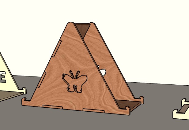 Laser Cut Butterfly Mobile Phone Stand 5mm Free DXF File
