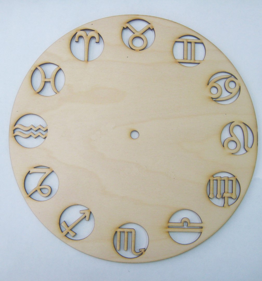 Laser Cut Clock Drawing Free Vector File