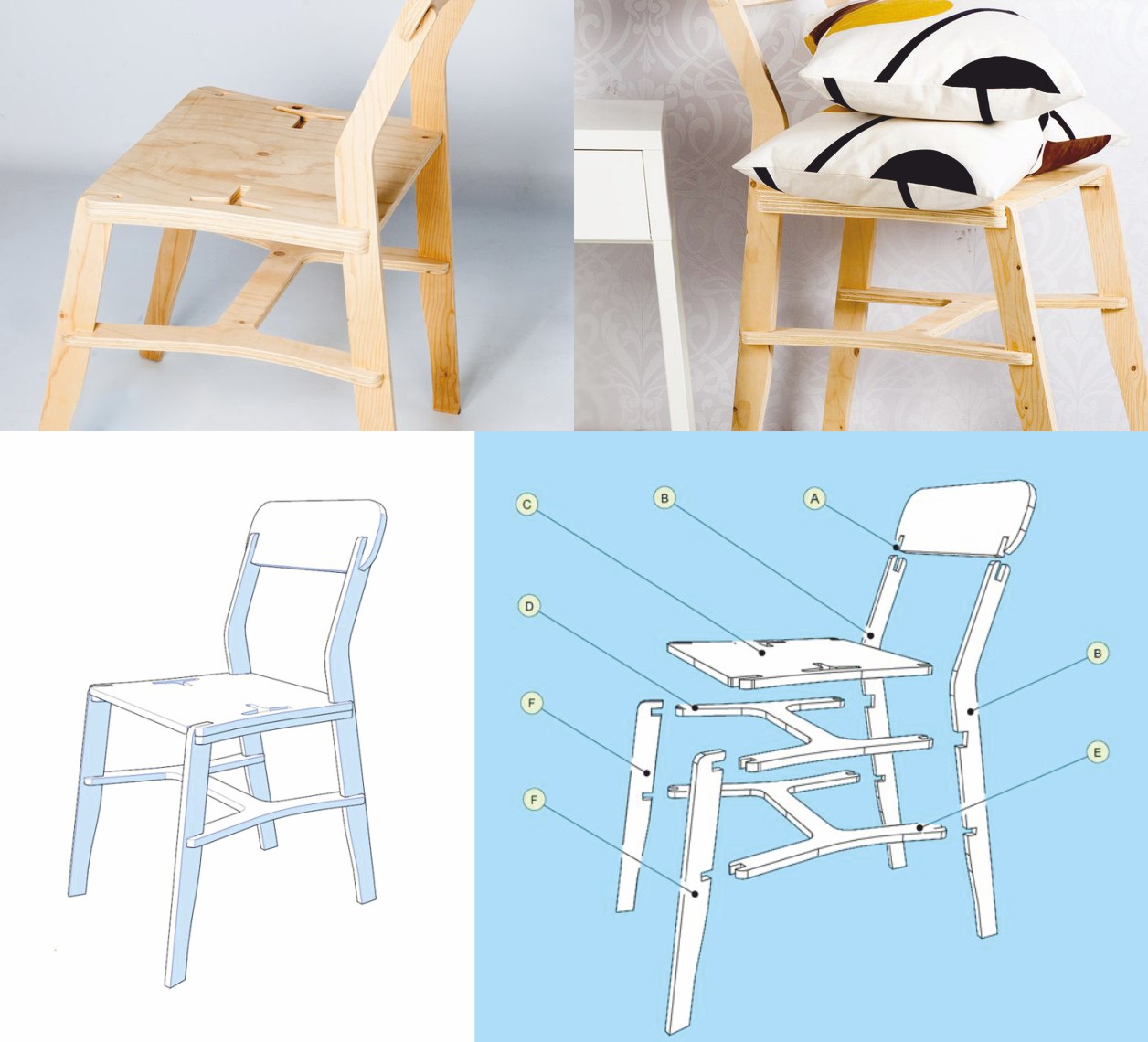 Laser Cut Cnc x-chair Router Plans Free Vector File