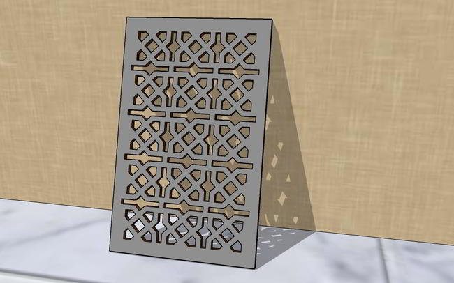 Laser Cut Decor Grill Pattern Jali Design Interior Partition Free DXF File