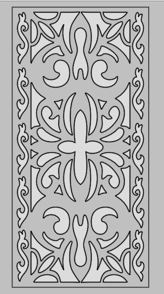 Laser Cut Decorative Pattern Panel Screen Art Free DXF File