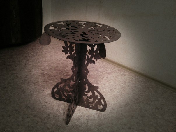 Laser Cut Decorative Table Free DXF File