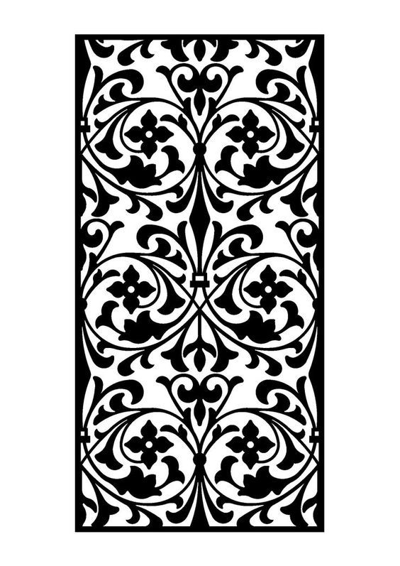 Laser Cut Design Partition Wall Pattern Panel Free DXF File