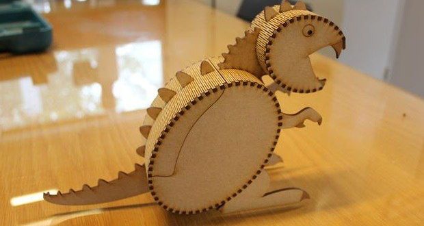 Laser Cut Dino Wooden Free Vector File